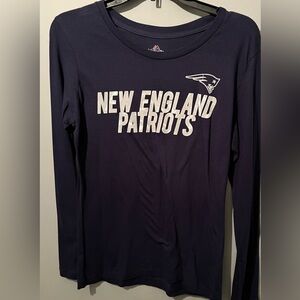 Majestic New England Patriots Women’s Navy Long Sleeve Tee. Medium. New w/tags